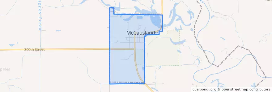 Mapa de ubicacion de McCausland.