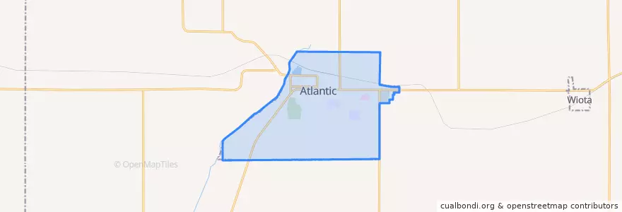 Mapa de ubicacion de Atlantic.