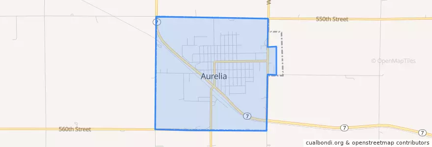 Mapa de ubicacion de Aurelia.