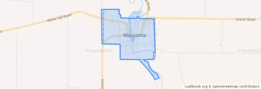 Mapa de ubicacion de Waucoma.