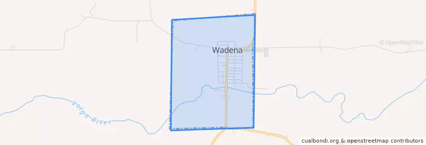 Mapa de ubicacion de Wadena.