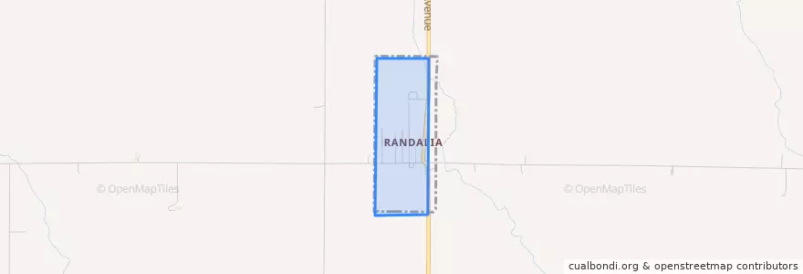 Mapa de ubicacion de Randalia.