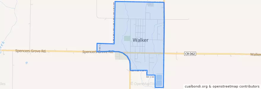 Mapa de ubicacion de Walker.