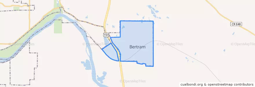 Mapa de ubicacion de Bertram.