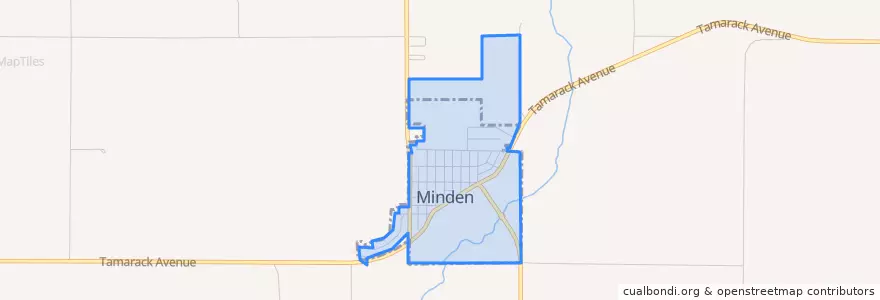 Mapa de ubicacion de Minden.