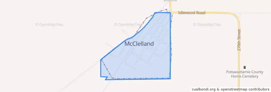 Mapa de ubicacion de McClelland.