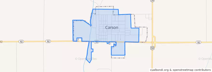 Mapa de ubicacion de Carson.