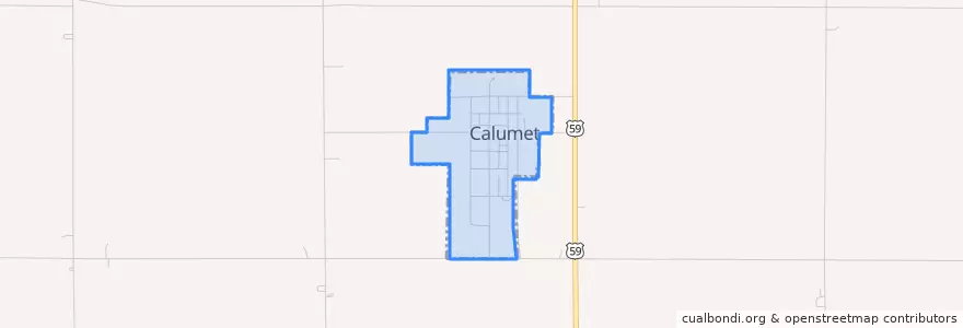 Mapa de ubicacion de Calumet.