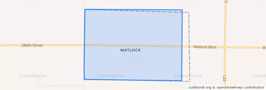 Mapa de ubicacion de Matlock.