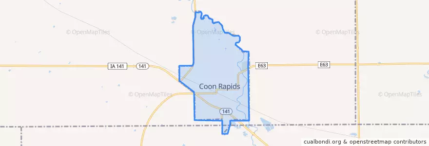 Mapa de ubicacion de Coon Rapids.