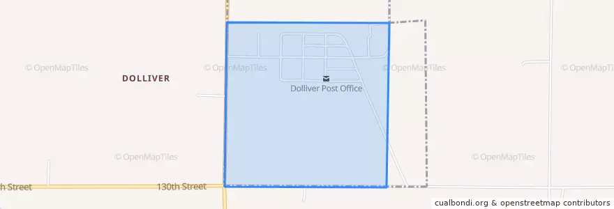 Mapa de ubicacion de Dolliver.