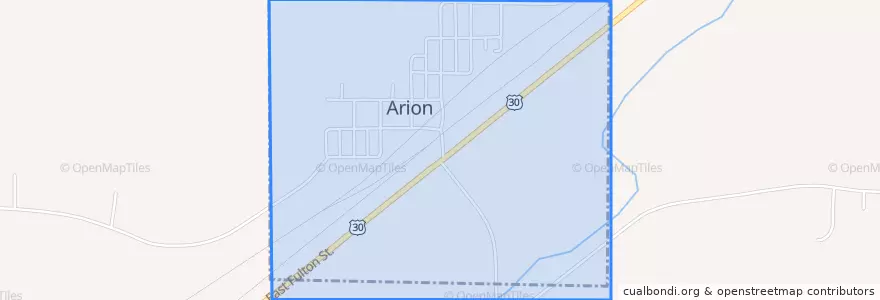 Mapa de ubicacion de Arion.