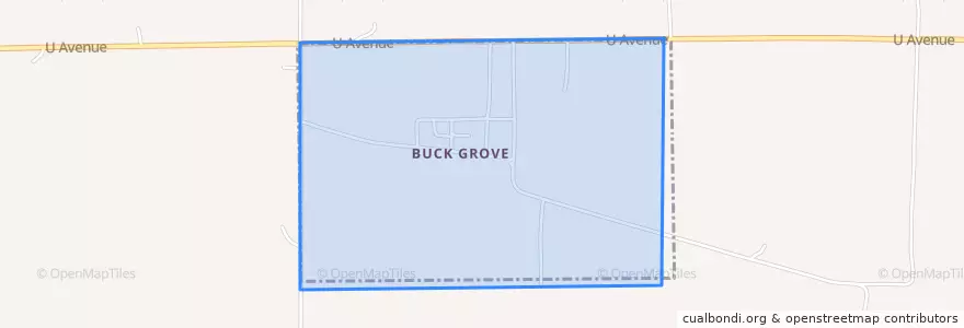 Mapa de ubicacion de Buck Grove.