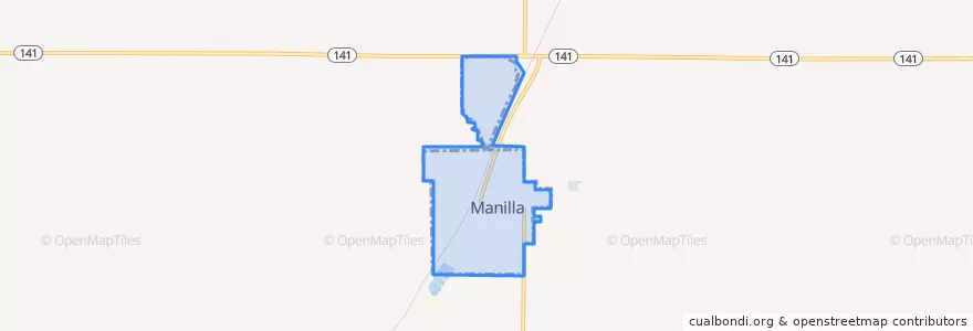 Mapa de ubicacion de Manilla.