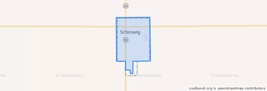 Mapa de ubicacion de Schleswig.