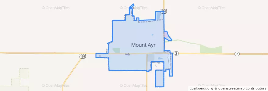 Mapa de ubicacion de Mount Ayr.