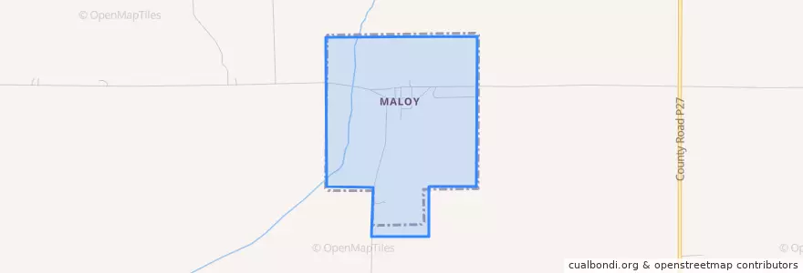 Mapa de ubicacion de Maloy.
