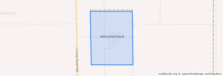 Mapa de ubicacion de Beaconsfield.