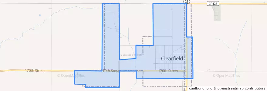 Mapa de ubicacion de Clearfield.