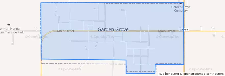 Mapa de ubicacion de Garden Grove.