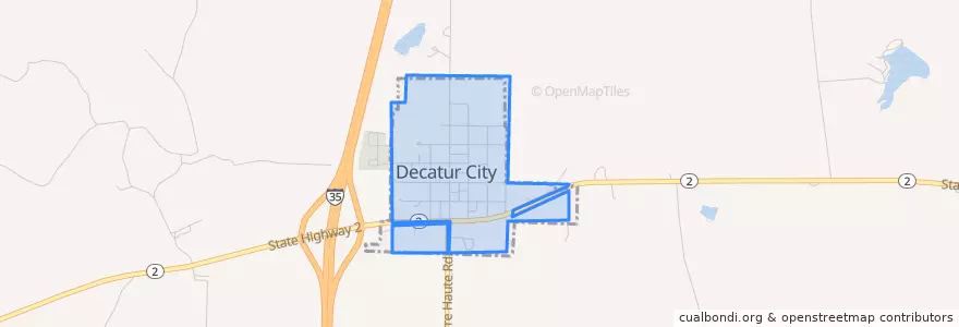 Mapa de ubicacion de Decatur City.