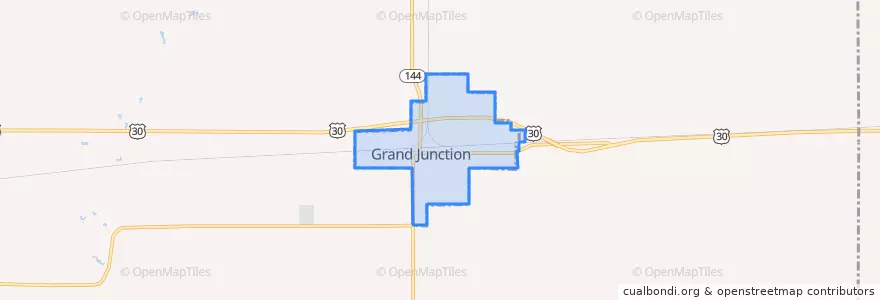Mapa de ubicacion de Grand Junction.
