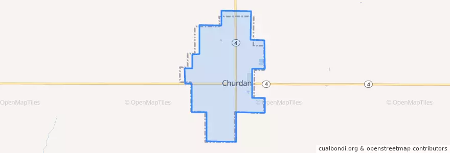 Mapa de ubicacion de Churdan.