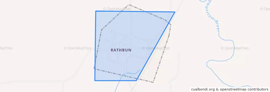 Mapa de ubicacion de Rathbun.