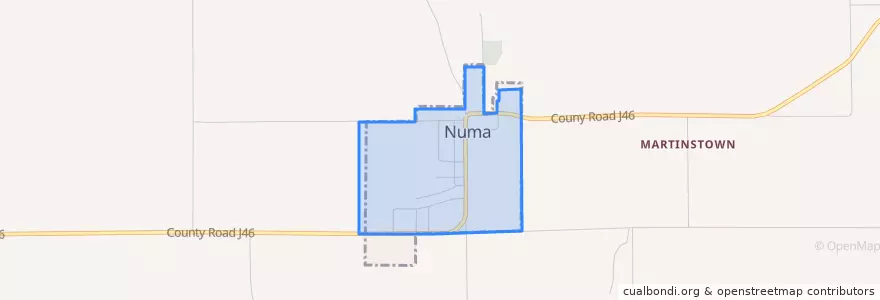 Mapa de ubicacion de Numa.