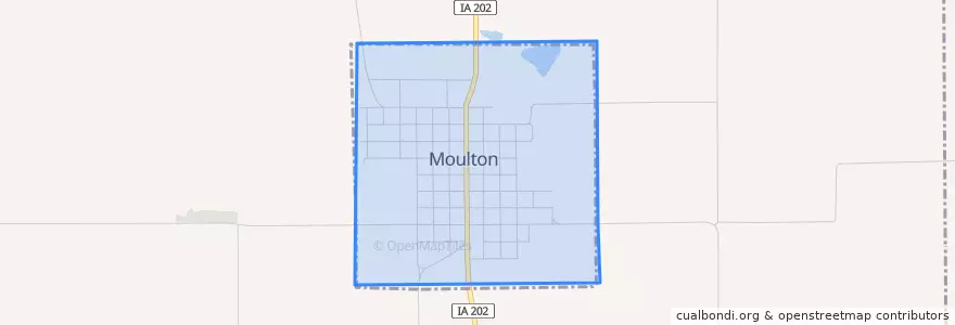 Mapa de ubicacion de Moulton.