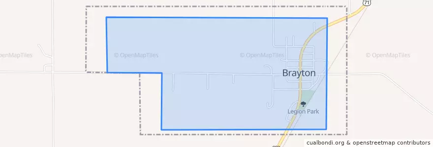 Mapa de ubicacion de Brayton.