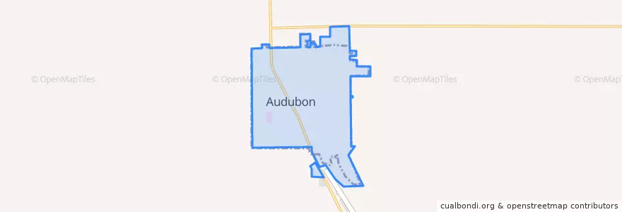 Mapa de ubicacion de Audubon.