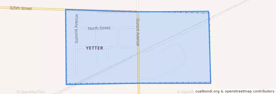 Mapa de ubicacion de Yetter.