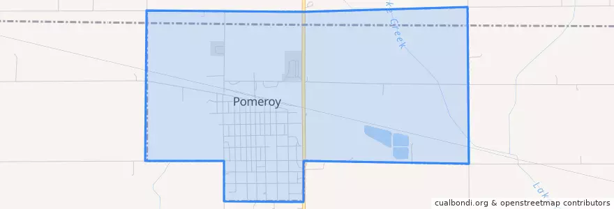 Mapa de ubicacion de Pomeroy.