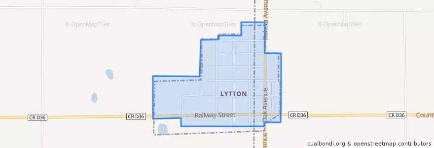 Mapa de ubicacion de Lytton.