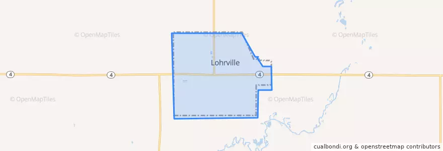 Mapa de ubicacion de Lohrville.