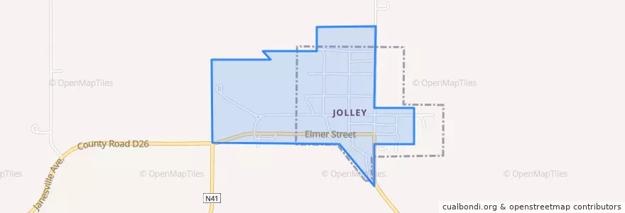 Mapa de ubicacion de Jolley.