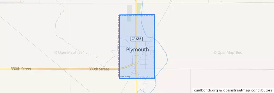 Mapa de ubicacion de Plymouth.