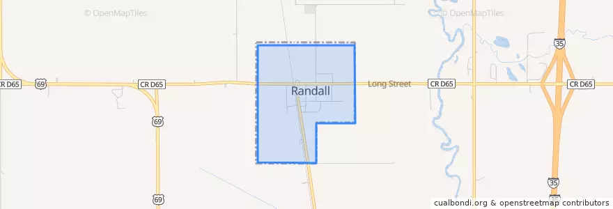 Mapa de ubicacion de Randall.