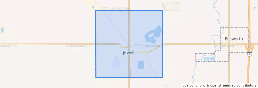 Mapa de ubicacion de Jewell Junction.