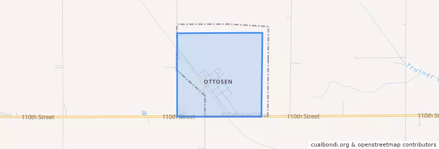 Mapa de ubicacion de Ottosen.