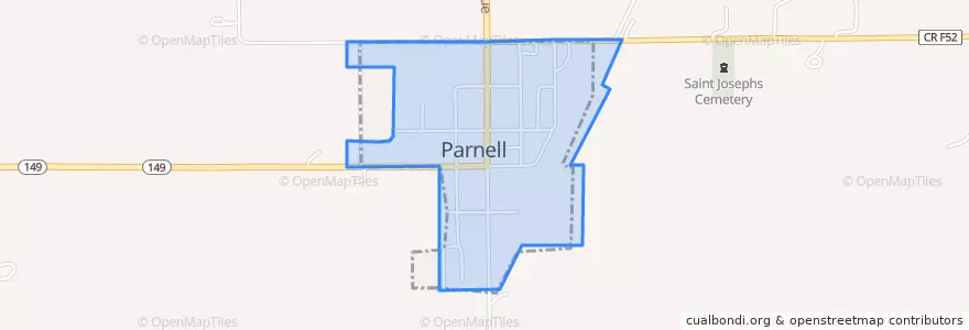 Mapa de ubicacion de Parnell.