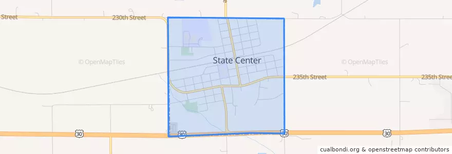 Mapa de ubicacion de State Center.