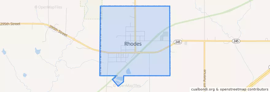 Mapa de ubicacion de Rhodes.