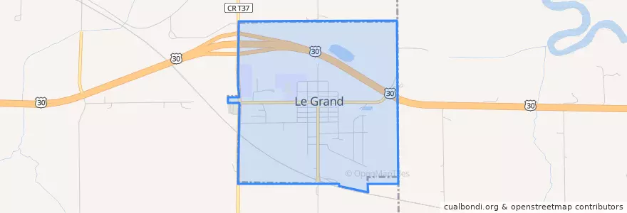 Mapa de ubicacion de Le Grand.