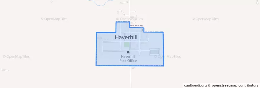 Mapa de ubicacion de Haverhill.