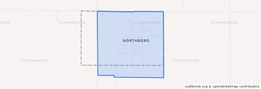 Mapa de ubicacion de Northboro.