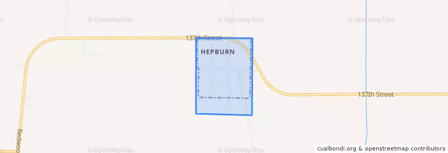 Mapa de ubicacion de Hepburn.