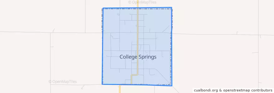 Mapa de ubicacion de College Springs.