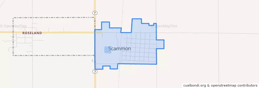 Mapa de ubicacion de Scammon.